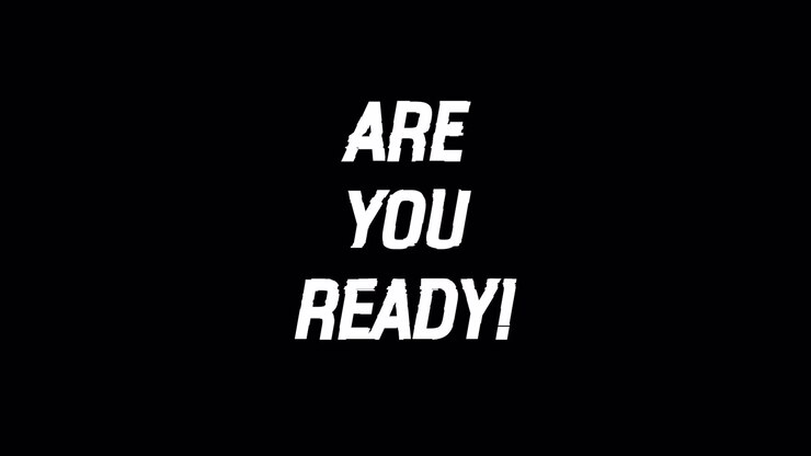Are You Ready Text Animation with Digital Glitch Effects