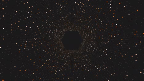 vertigo hexagons with gold lines and dots