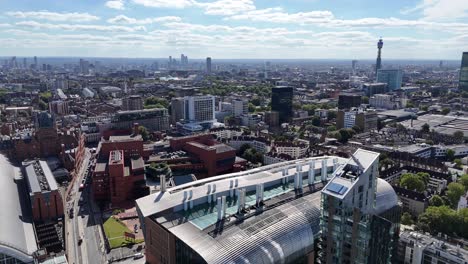 kings cross london uk francis crick institute exhibition space aerial