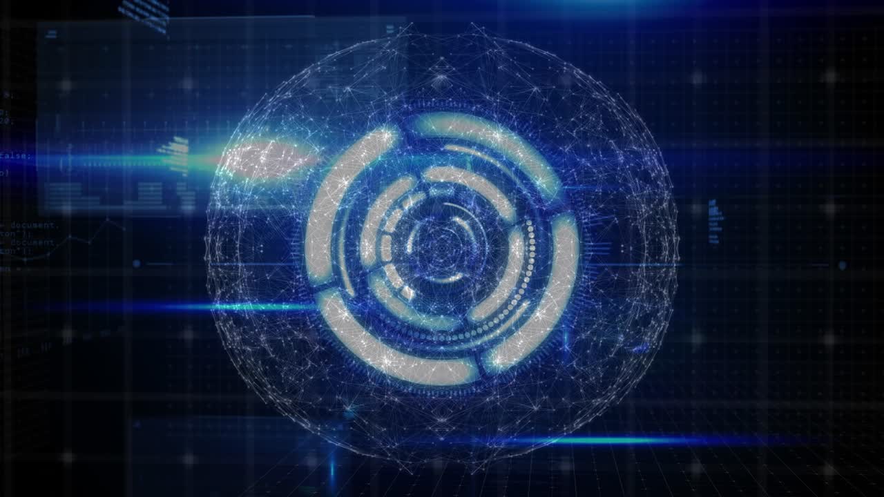 Animation of scope scanning with globe of networks