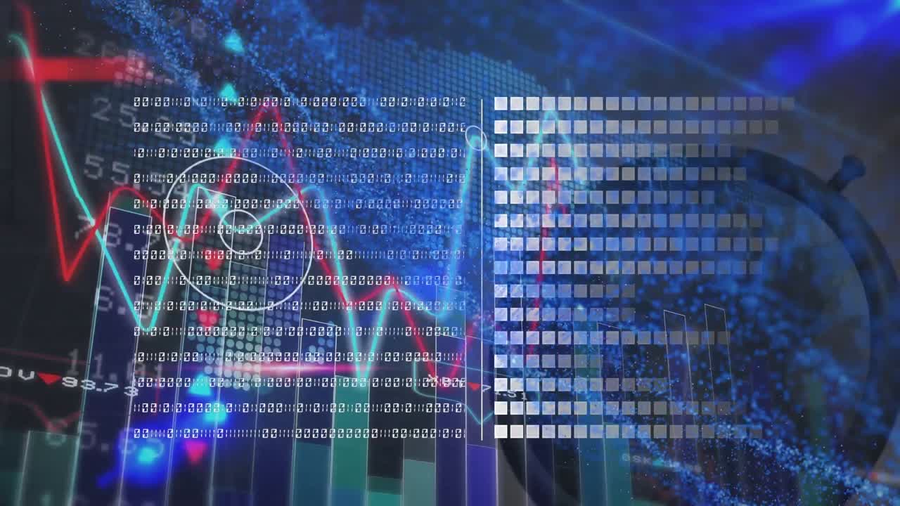 Animation of data processing over globe
