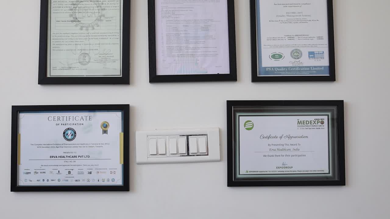 Erva Healthcare Certifications and Awards