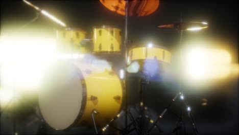 drum set with dof and lense flair