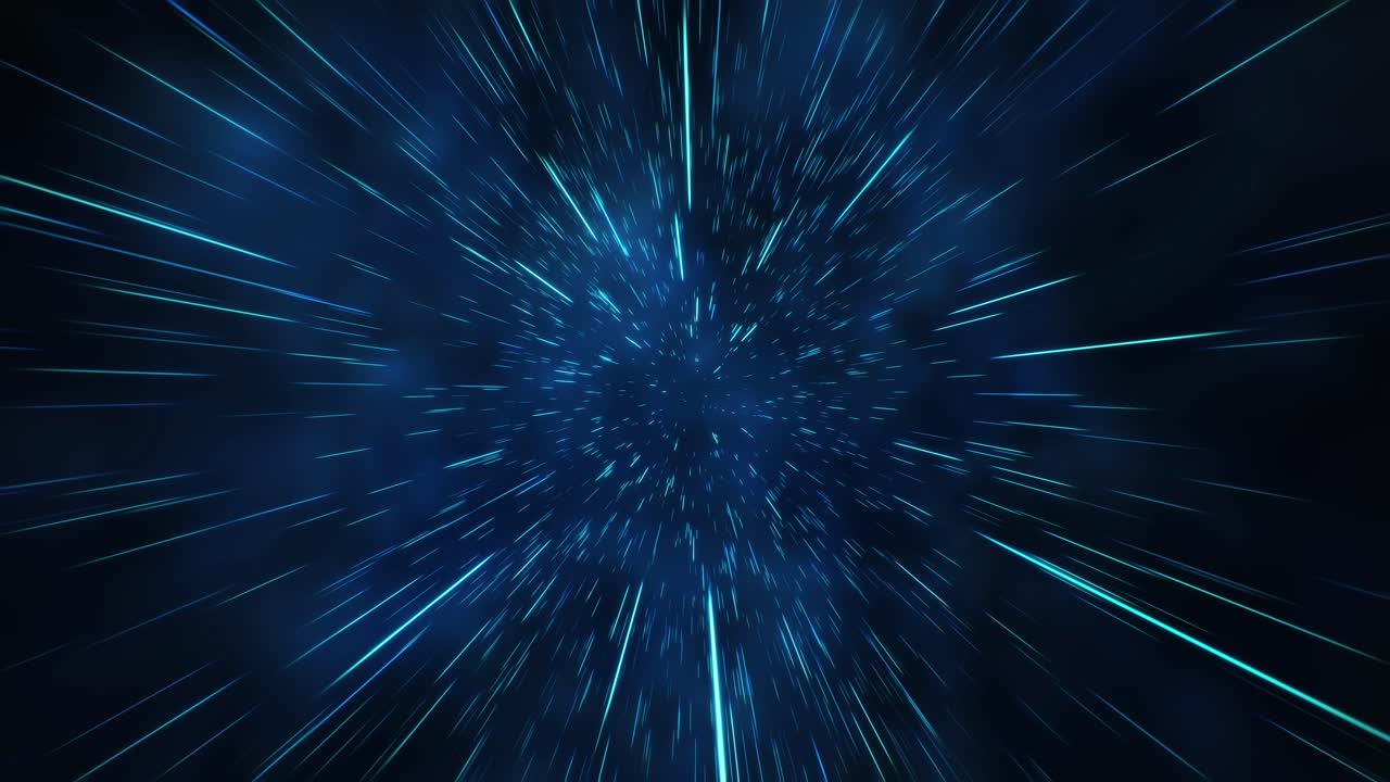 Abstract Space Tunnel with Light Streaks