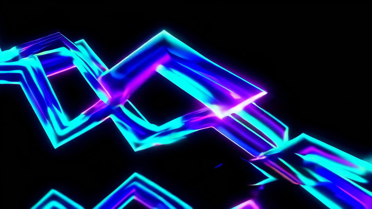 Abstract Neon Geometric Shapes
