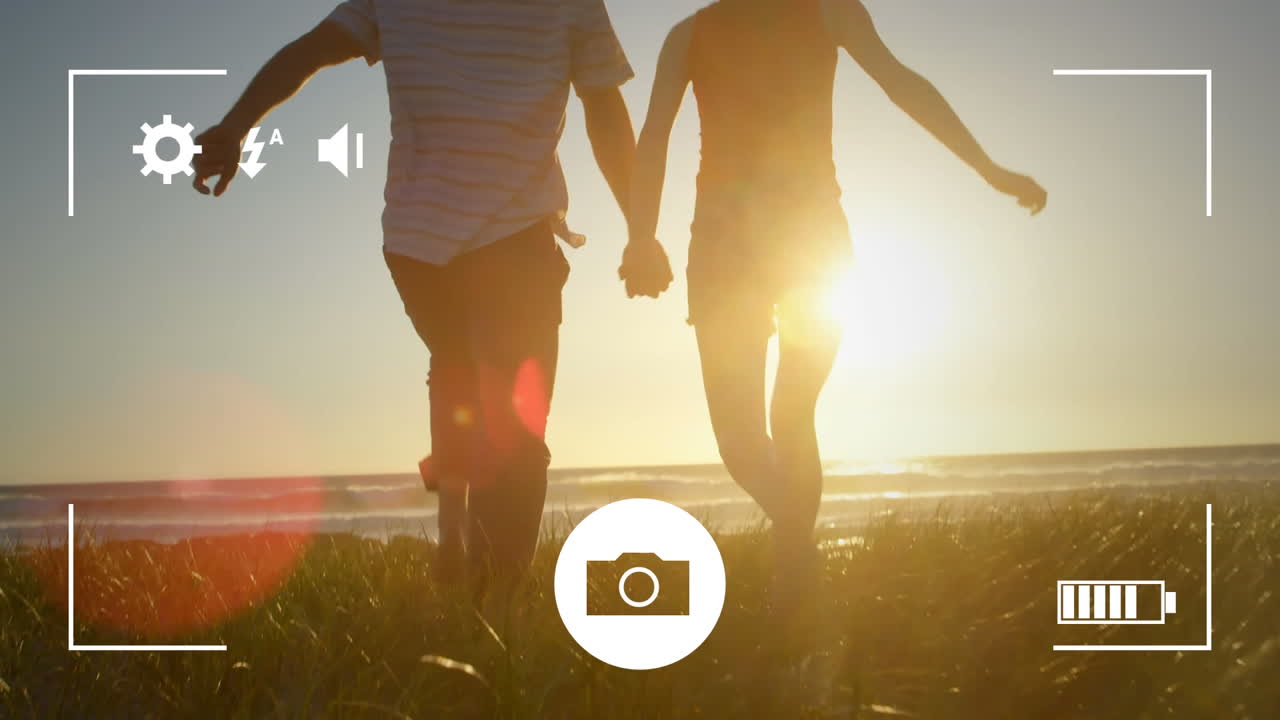 디지털 카메라 로 부부 의 사진 을 찍는 것