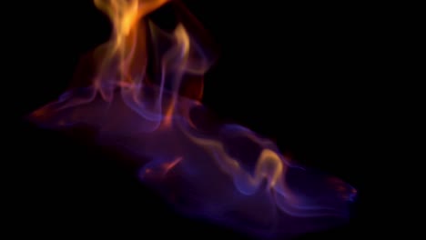 colorful flames on black background