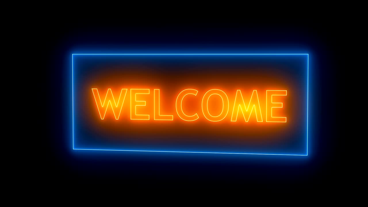 signo de neón. bienvenido neón