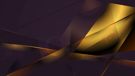 fondo de movimiento poli oscuro violeta y dorado brillante y brillante