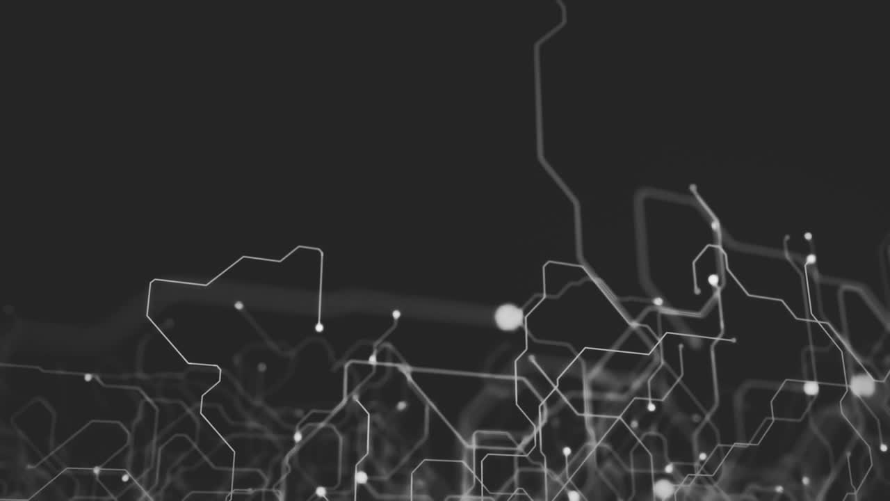 animación de la placa de circuitos abstractos.