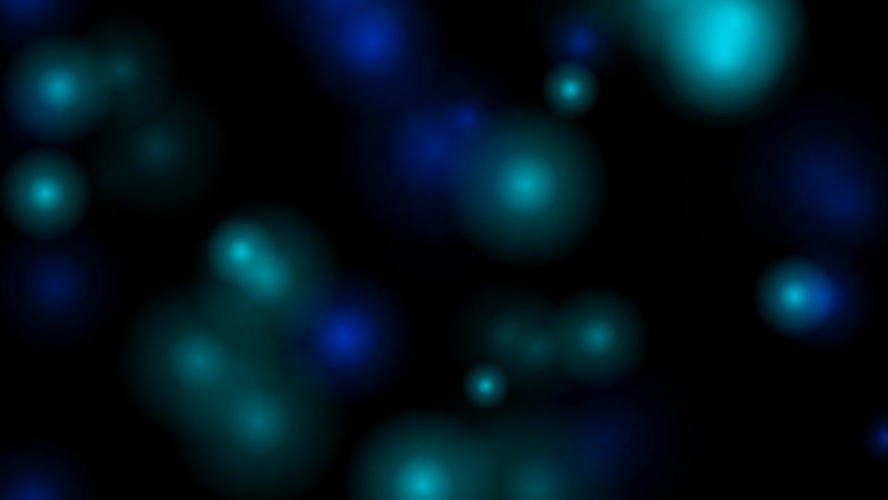 Abstract Background with Floating Blue and Cyan Glowing Orbs