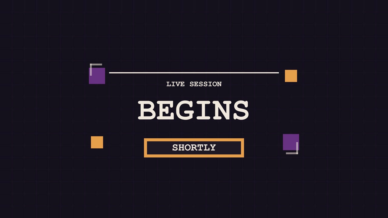 Live Session Begins Shortly Graphic Animation