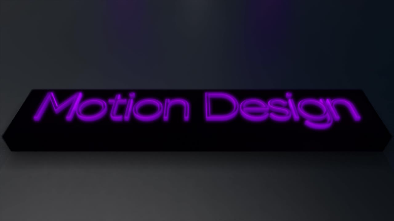 signo de diseño de movimiento de neón púrpura