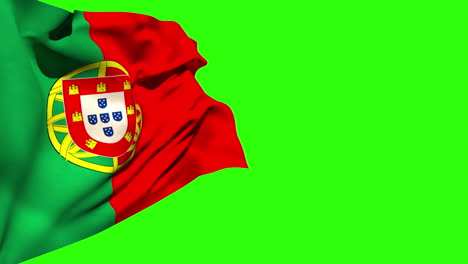 large portugal national flag blowing