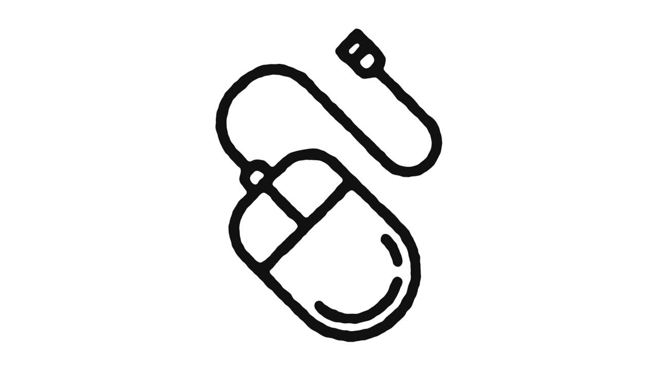 컴퓨터 마우스 아이콘 애니메이션 영상 및 알파 채널