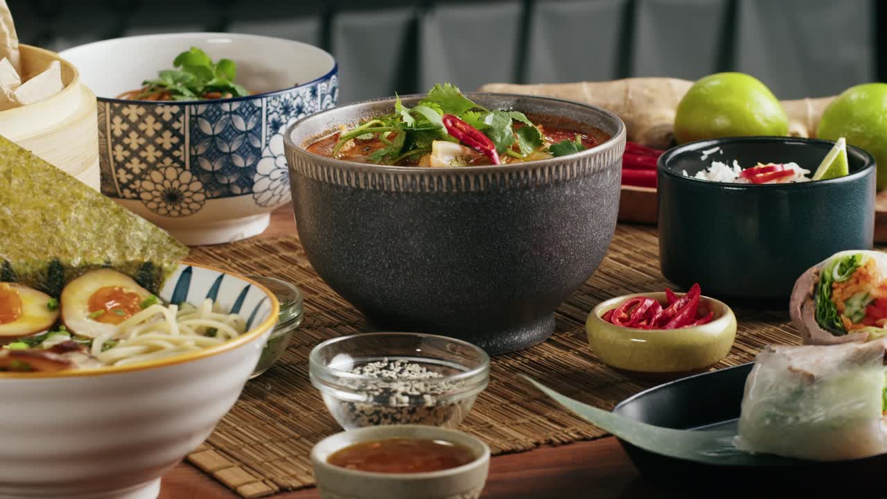 Assorted Asian Cuisine Dishes