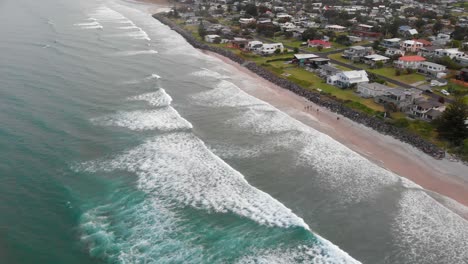 Antena-De-Erosión-De-Playas-Costeras-En-Nueva-Zelanda