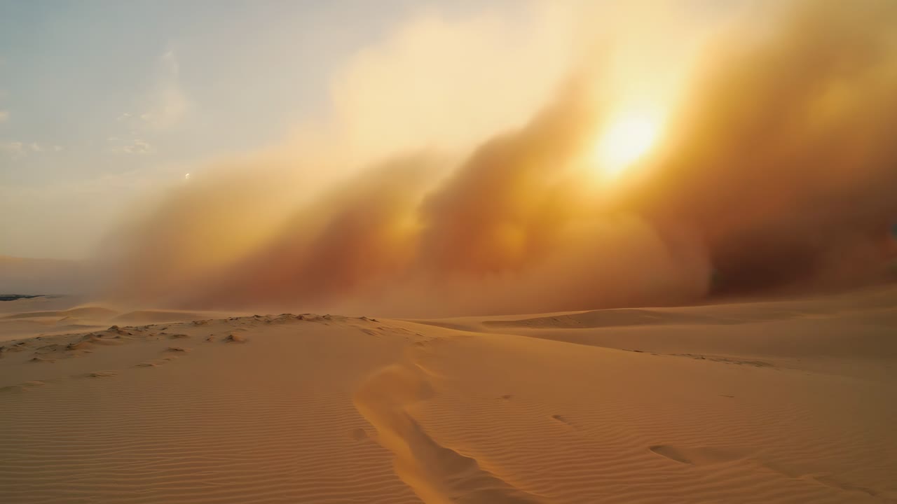 사막의 모래 폭풍