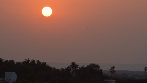 Hermoso-Lapso-De-Tiempo-Del-Amanecer-En-La-India