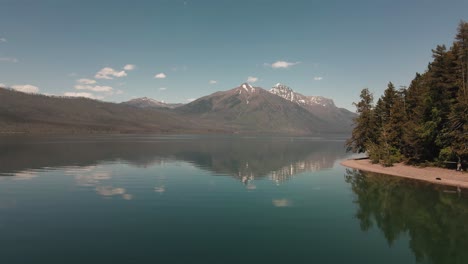 cinematic lake mcdonald, national forest and mountains