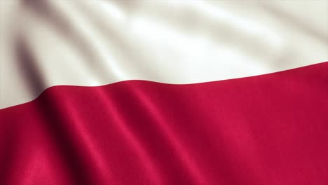 poland flag video loop - 4k