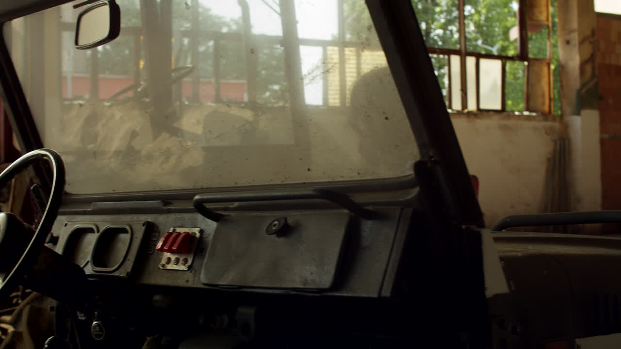 Young Woman in Abandoned Farm Building
