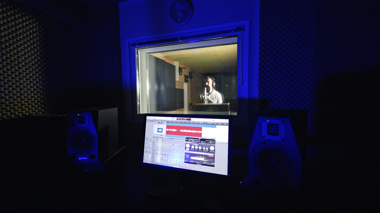 Professional Recording Studio with Artist