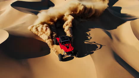 Red Dune Buggy in Action