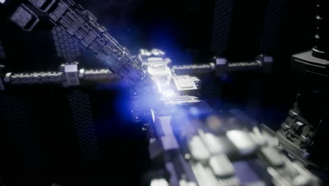 nave espacial viajando a través del universo