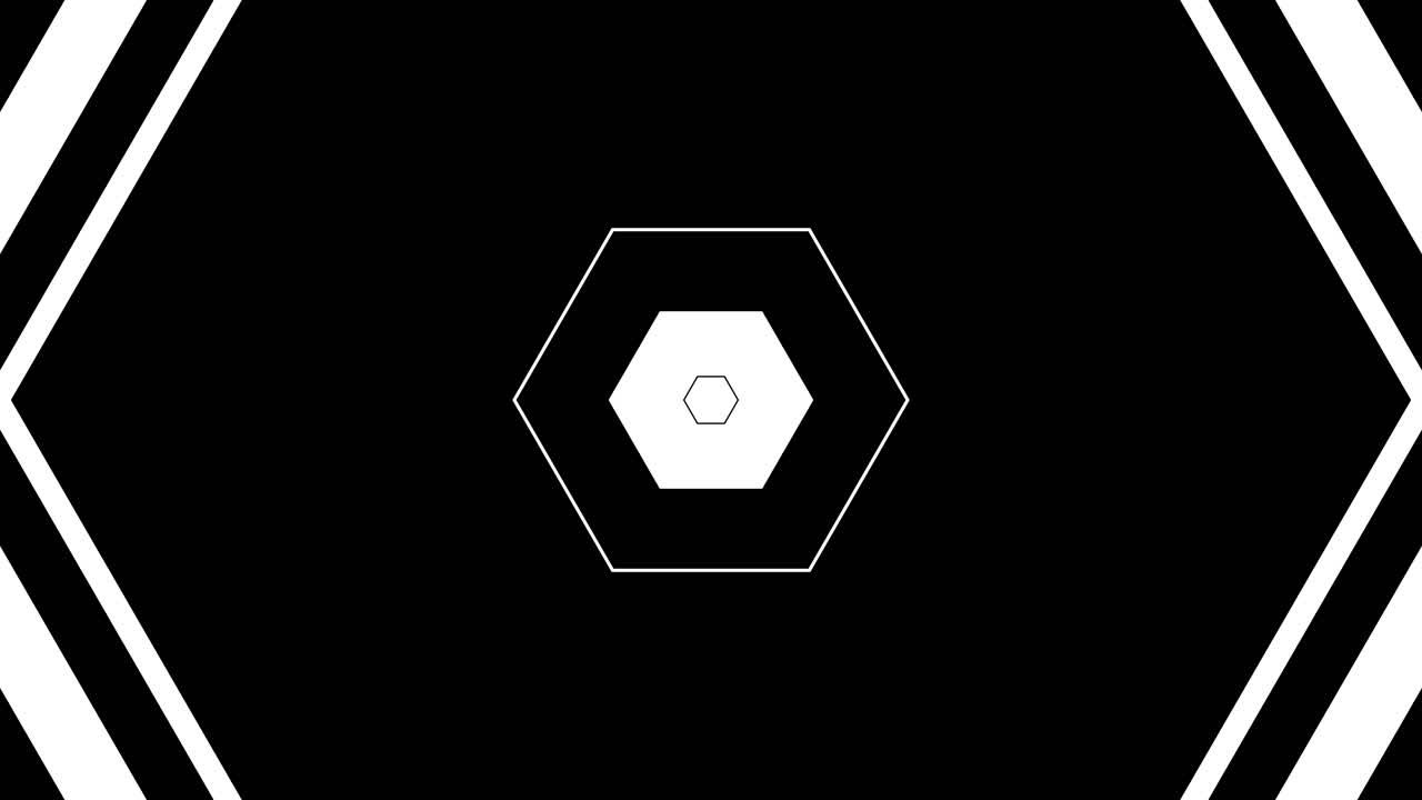 Abstract Geometric Hexagon Tunnel Transition Animation