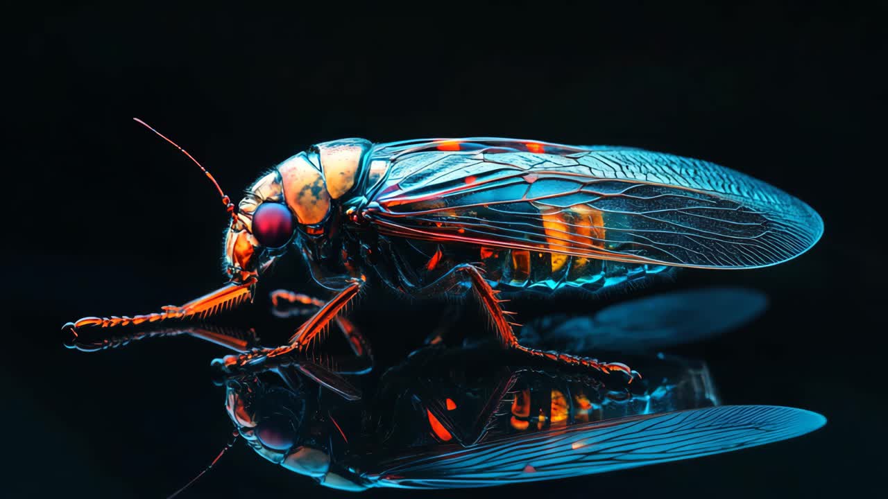 Colorful Cicada Close-up