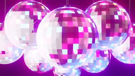bolas de discoteca sobre un fondo negro