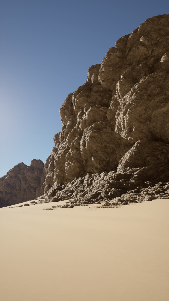 Paesaggio desertico con scogliere rocciose