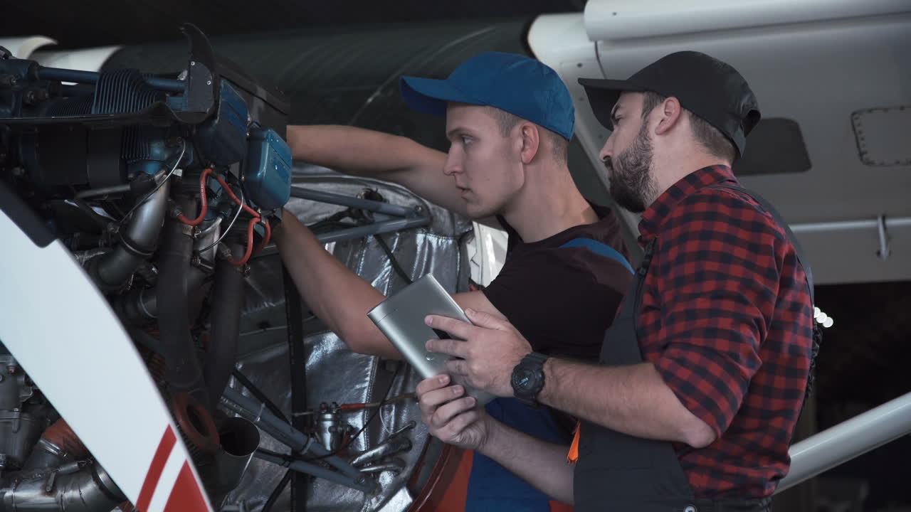 Airplane Engine Maintenance by Technicians