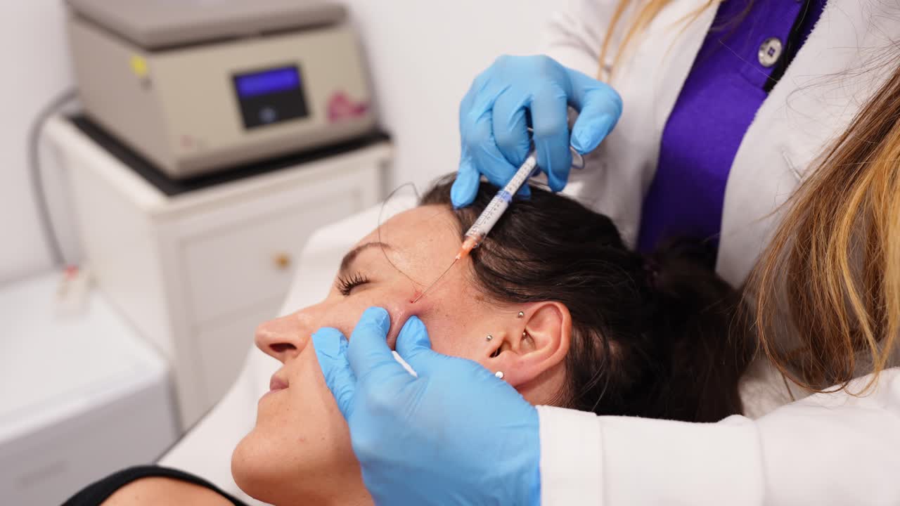 Procedura di iniezione cosmetica