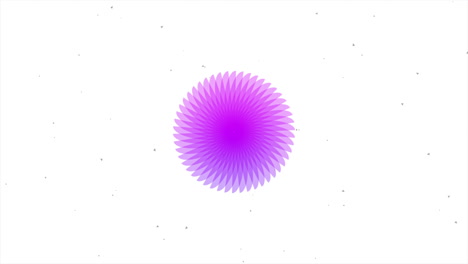 Neon-purple-circle-with-glitters-on-white-gradient