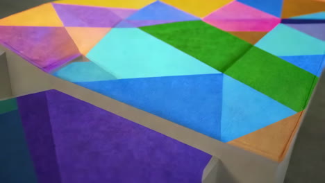 colorful geometric pattern table