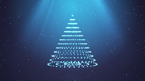 christmas tree on electric blue background