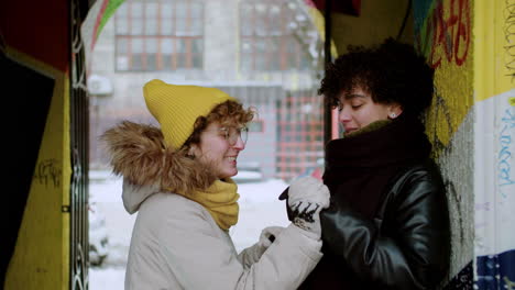 lesbian couple spending time together