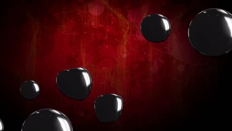 Animation-of-halloween-black-spots-over-red-background