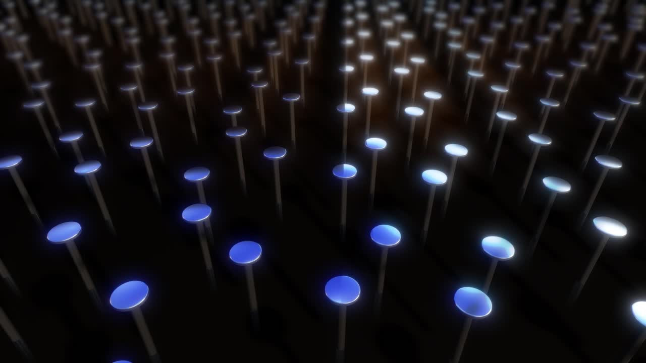 Abstract Pattern of Glowing Nails