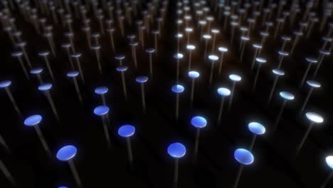 Abstract Pattern of Glowing Nails