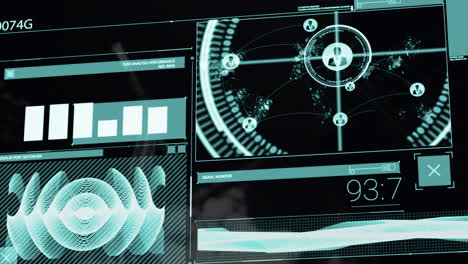 Animation-Der-Datenverarbeitung-über-Scope-Scanning-Auf-Schwarzem-Hintergrund