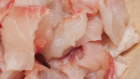 sliced raw fish
