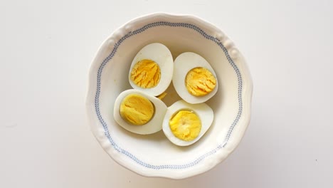 hard boiled eggs in a bowl