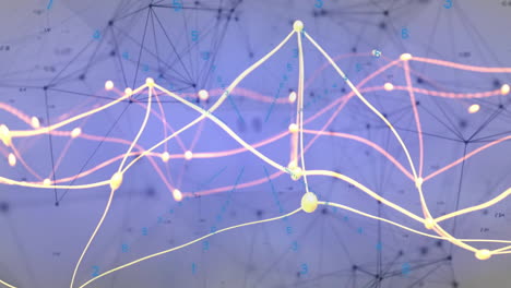 animación del procesamiento de datos digitales sobre el hilado de cadenas de adn