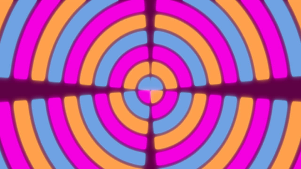 animación de formas en movimiento sobre fondo negro