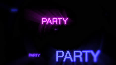 Bewegung-Der-Neontextparty-Im-Dunklen-Hintergrund-1