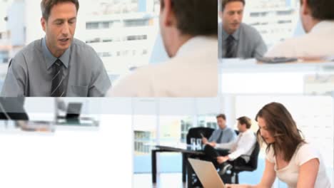 montaje de personas de negocios que trabajan