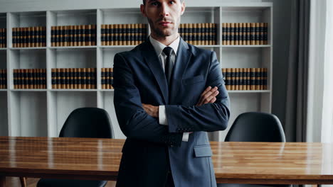 lawyer in office